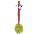Long Handled Bath Brush- Puff with Wooden Handle
